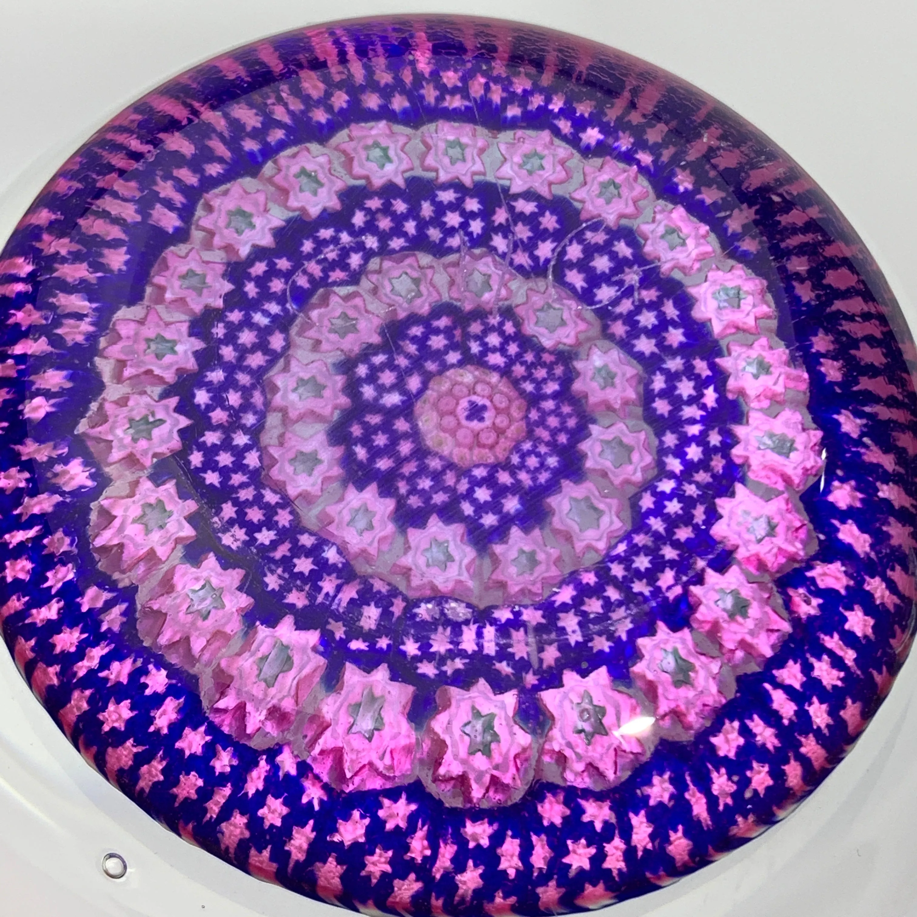 Large Millefiori Caithness Whitefriars Ruffled Rim Bowl