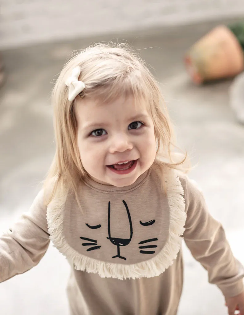 Lion Bib Jumpsuit Beige