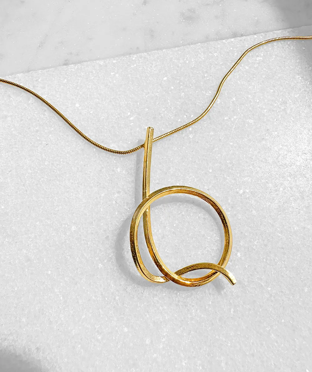 Long Cursive Necklace