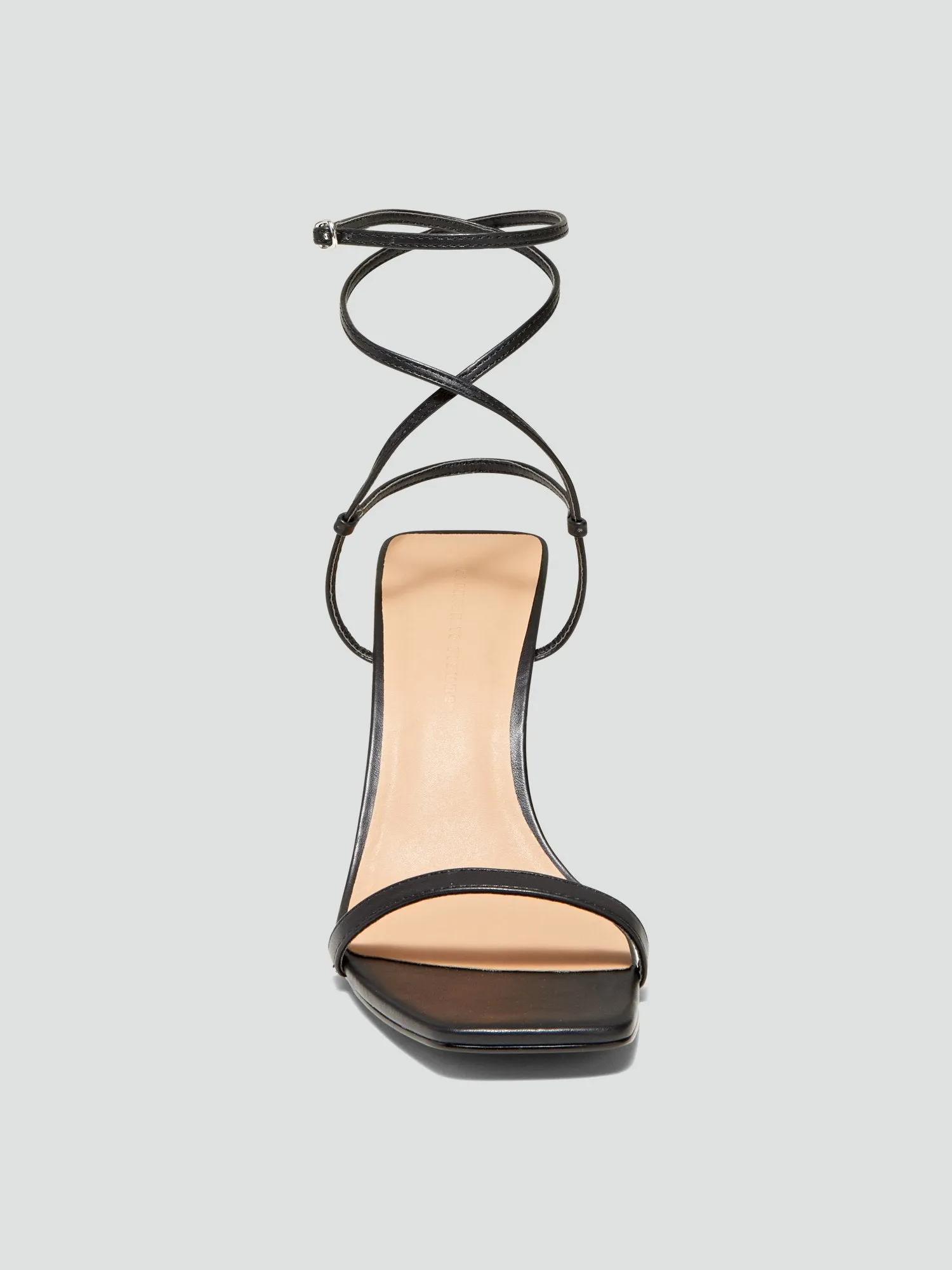 Lulu Strappy Open Toe Heels in Black
