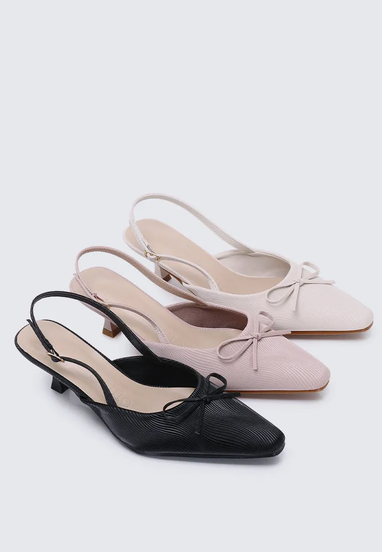 Lynn Comfy Heels In Almond