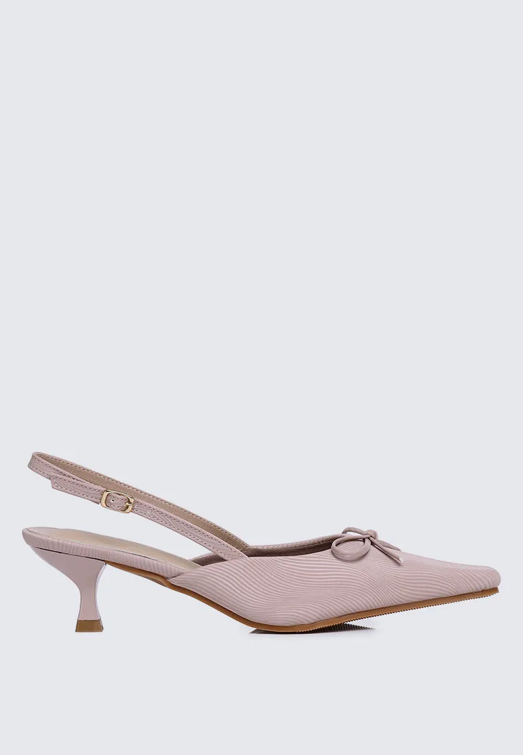 Lynn Comfy Heels In Almond