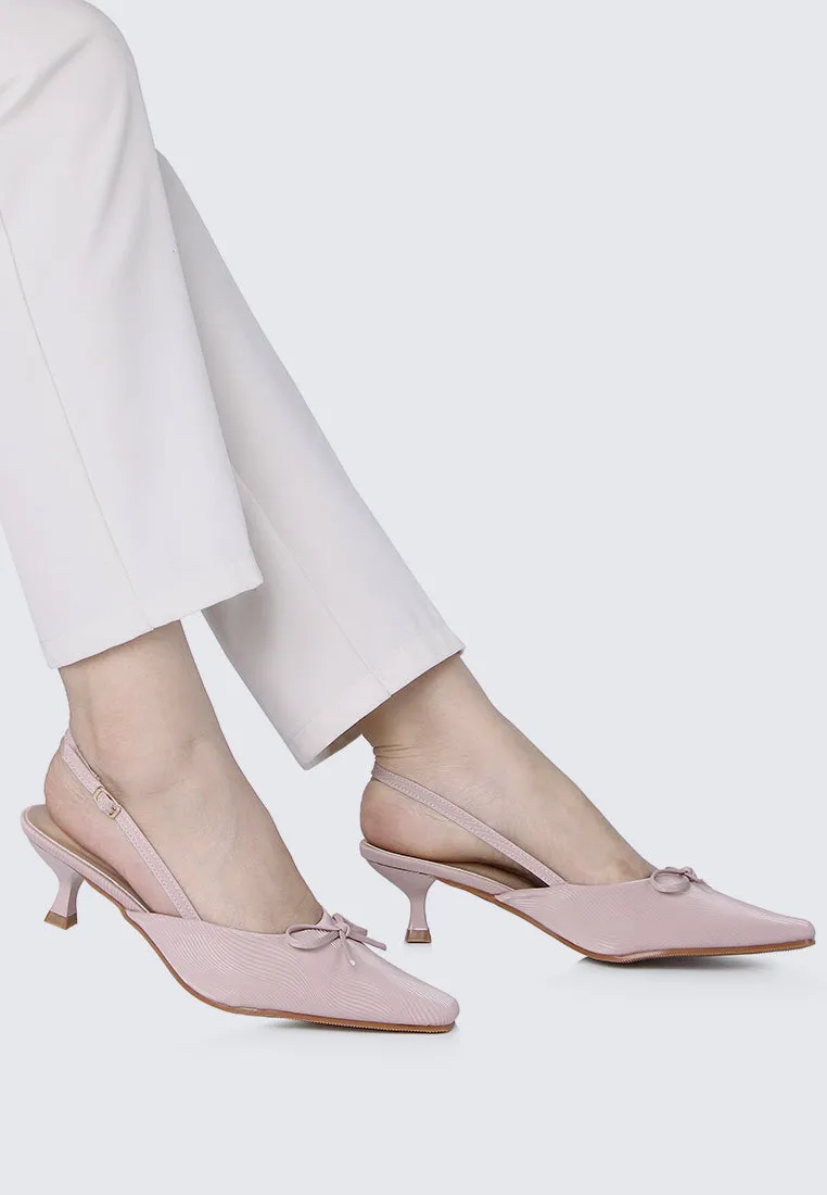Lynn Comfy Heels In Almond