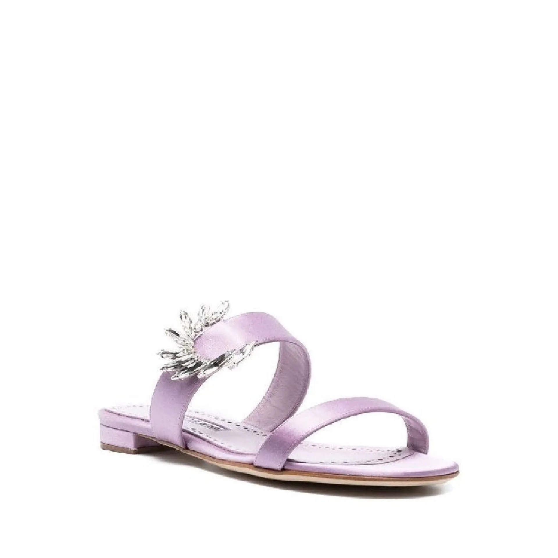 MANOLO BLAHNIK Chic Crystal Embellished Flats - Perfect for Fall and Winter