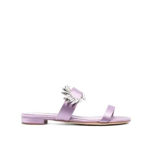 MANOLO BLAHNIK Chic Crystal Embellished Flats - Perfect for Fall and Winter