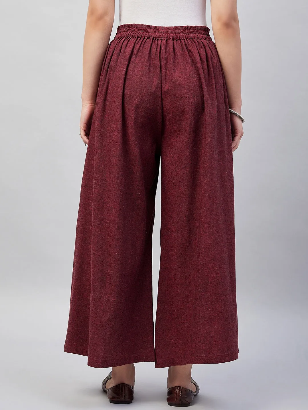 Maroon  Handloom Palazzo