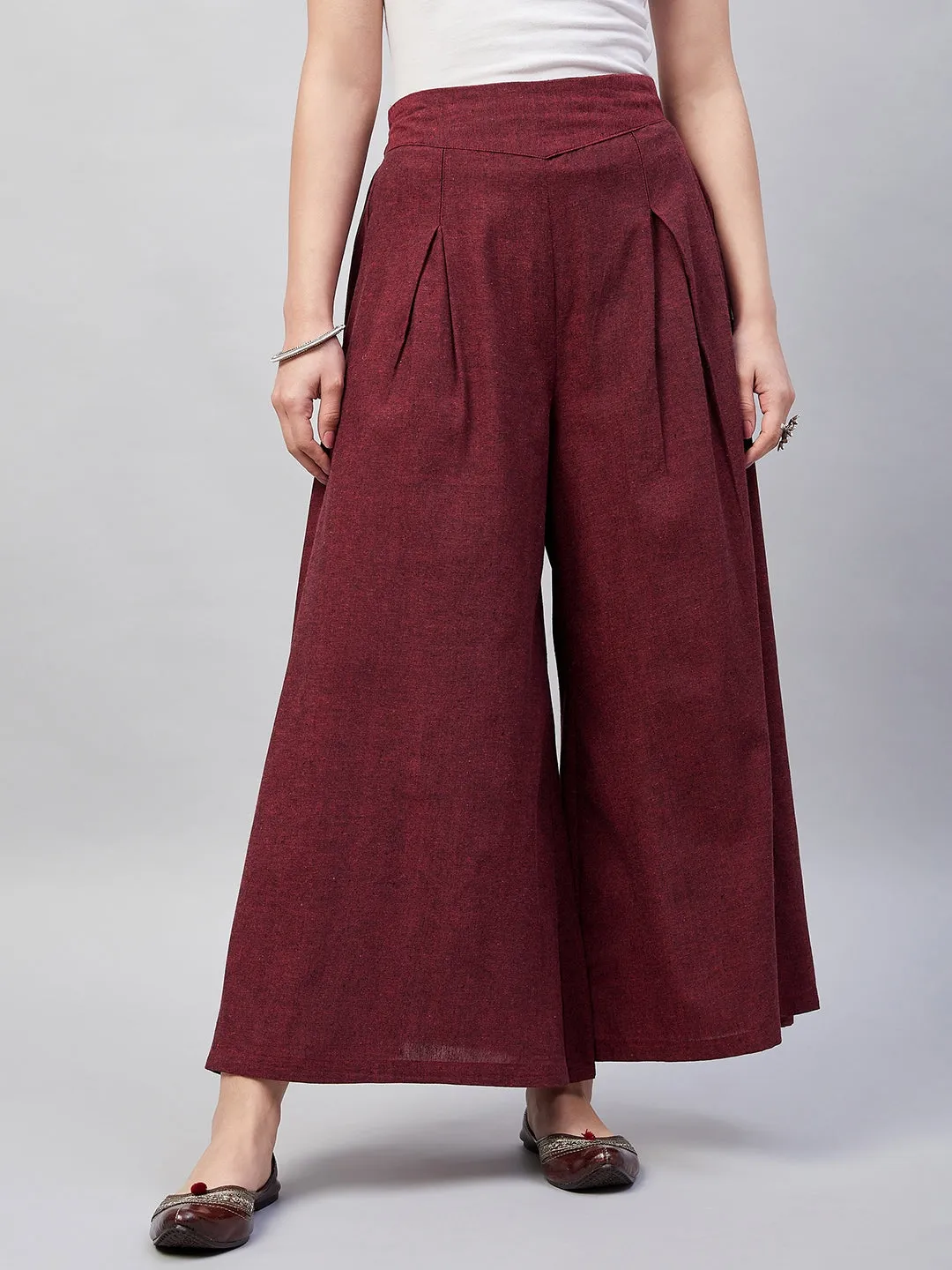Maroon  Handloom Palazzo
