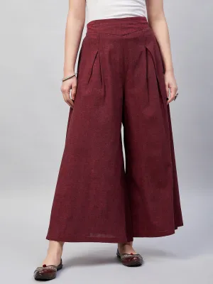 Maroon  Handloom Palazzo