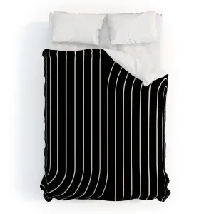 MINIMAL LINE CURVATURE BLACK DUVET / COMFORTER