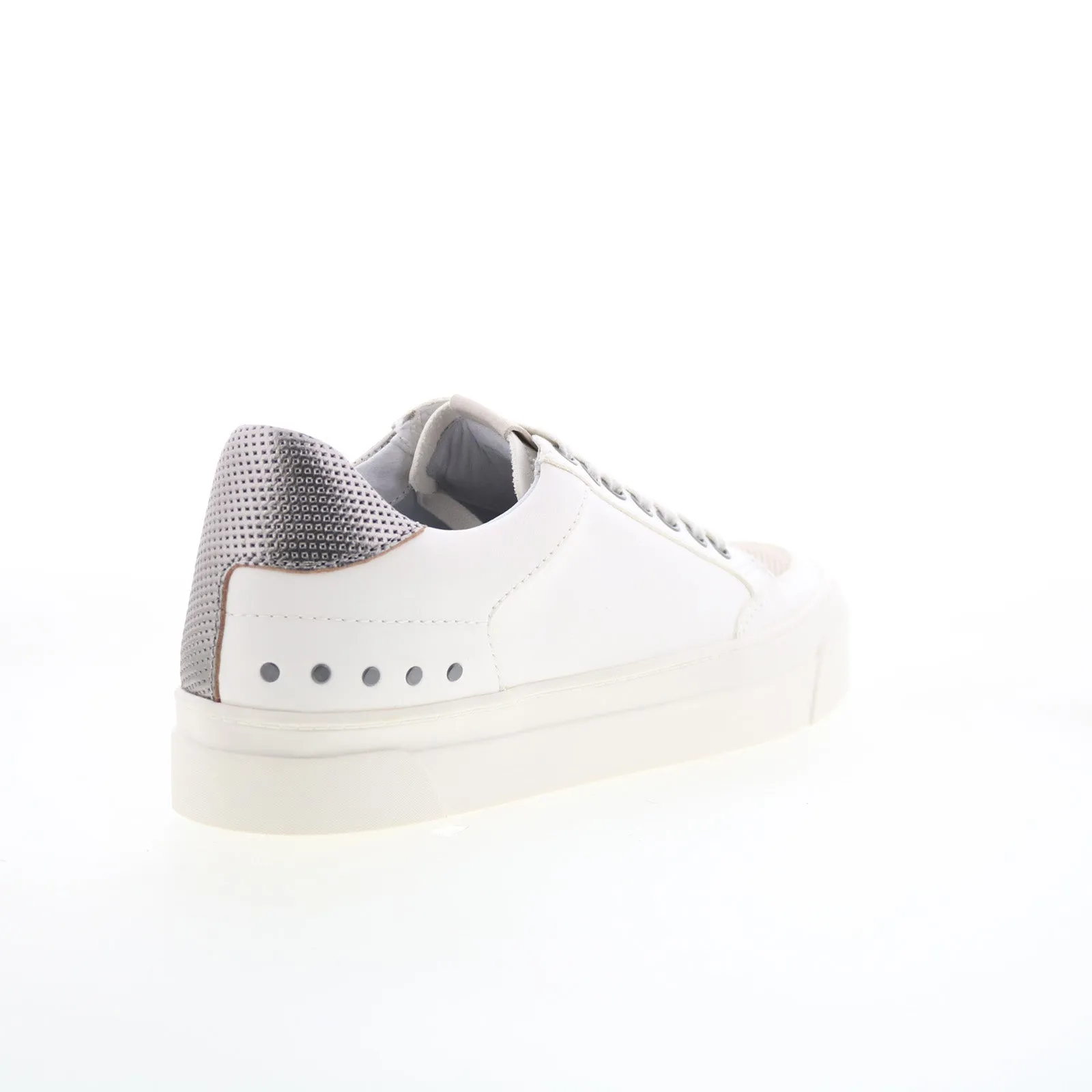 Miz Mooz Alpps Womens White Leather Lace Up Lifestyle Sneakers Shoes