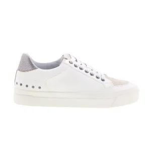 Miz Mooz Alpps Womens White Leather Lace Up Lifestyle Sneakers Shoes