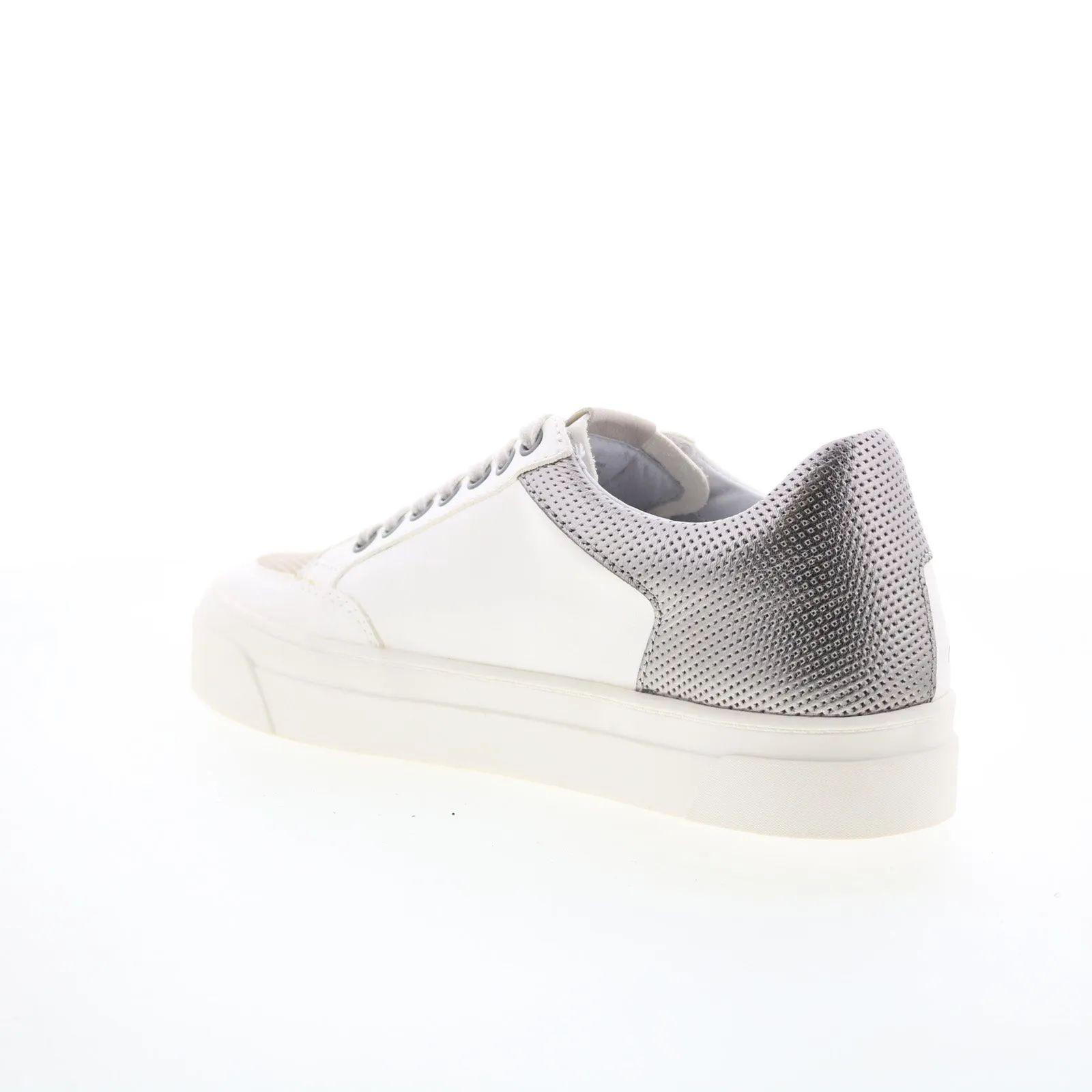 Miz Mooz Alpps Womens White Leather Lace Up Lifestyle Sneakers Shoes