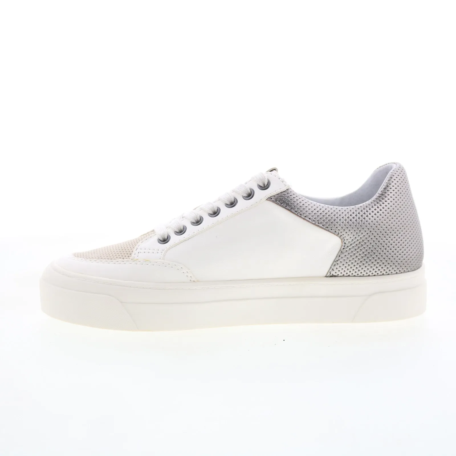 Miz Mooz Alpps Womens White Leather Lace Up Lifestyle Sneakers Shoes