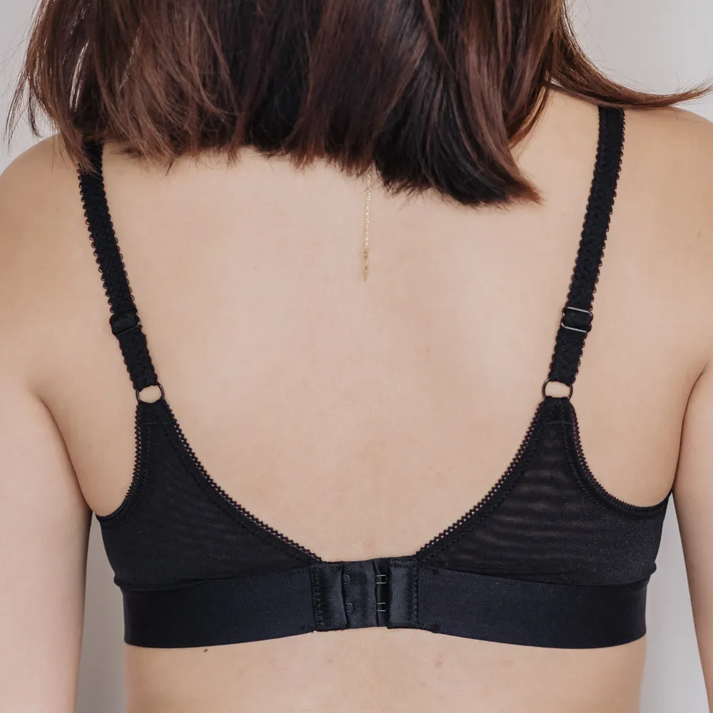 Modern Edge Bralette in Black (Size L & XL Only)