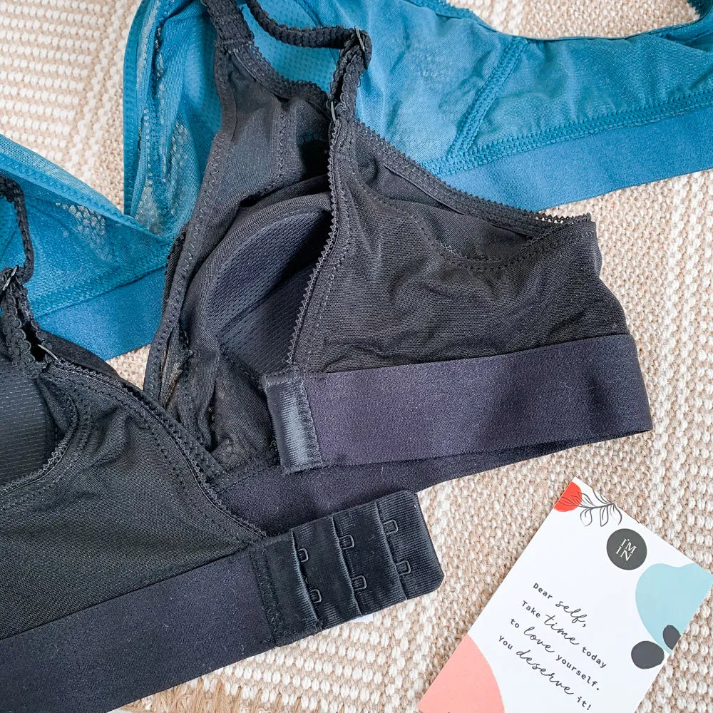 Modern Edge Bralette in Black (Size L & XL Only)