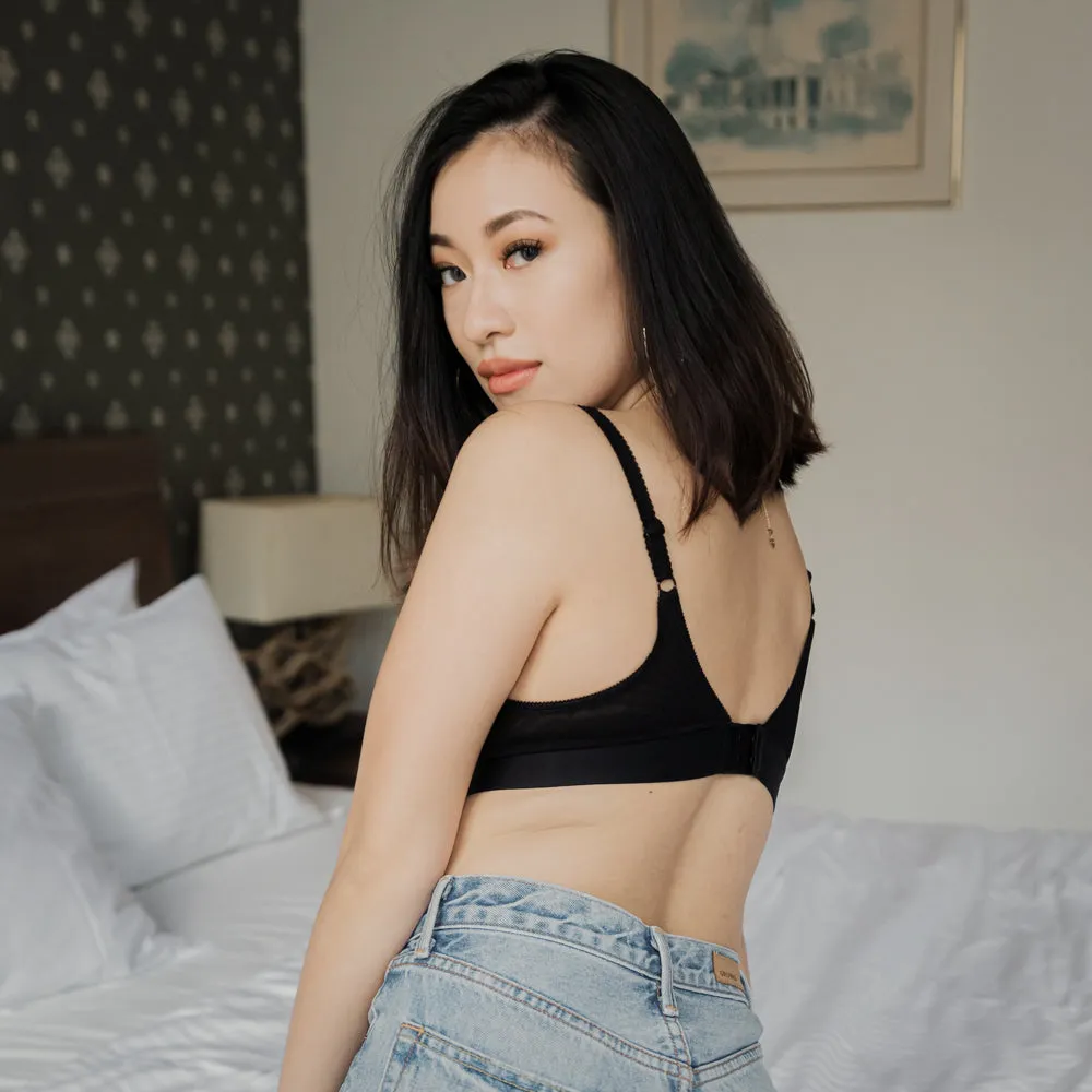 Modern Edge Bralette in Black (Size L & XL Only)