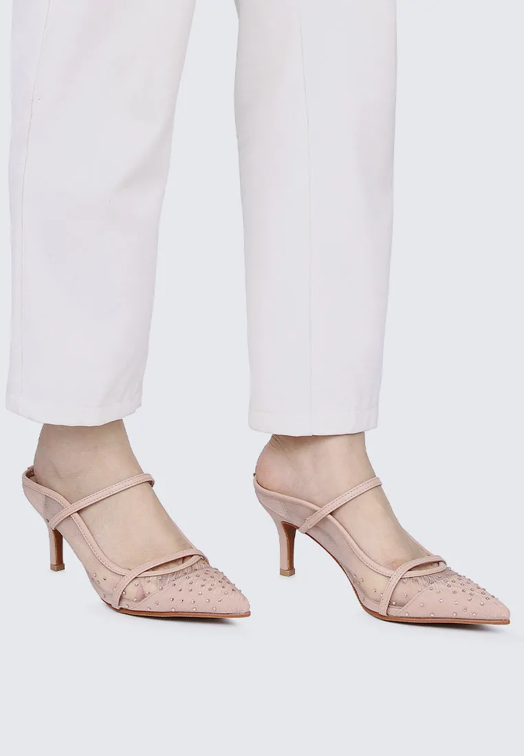 Natasha Comfy Heels In Nude