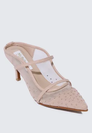 Natasha Comfy Heels In Nude