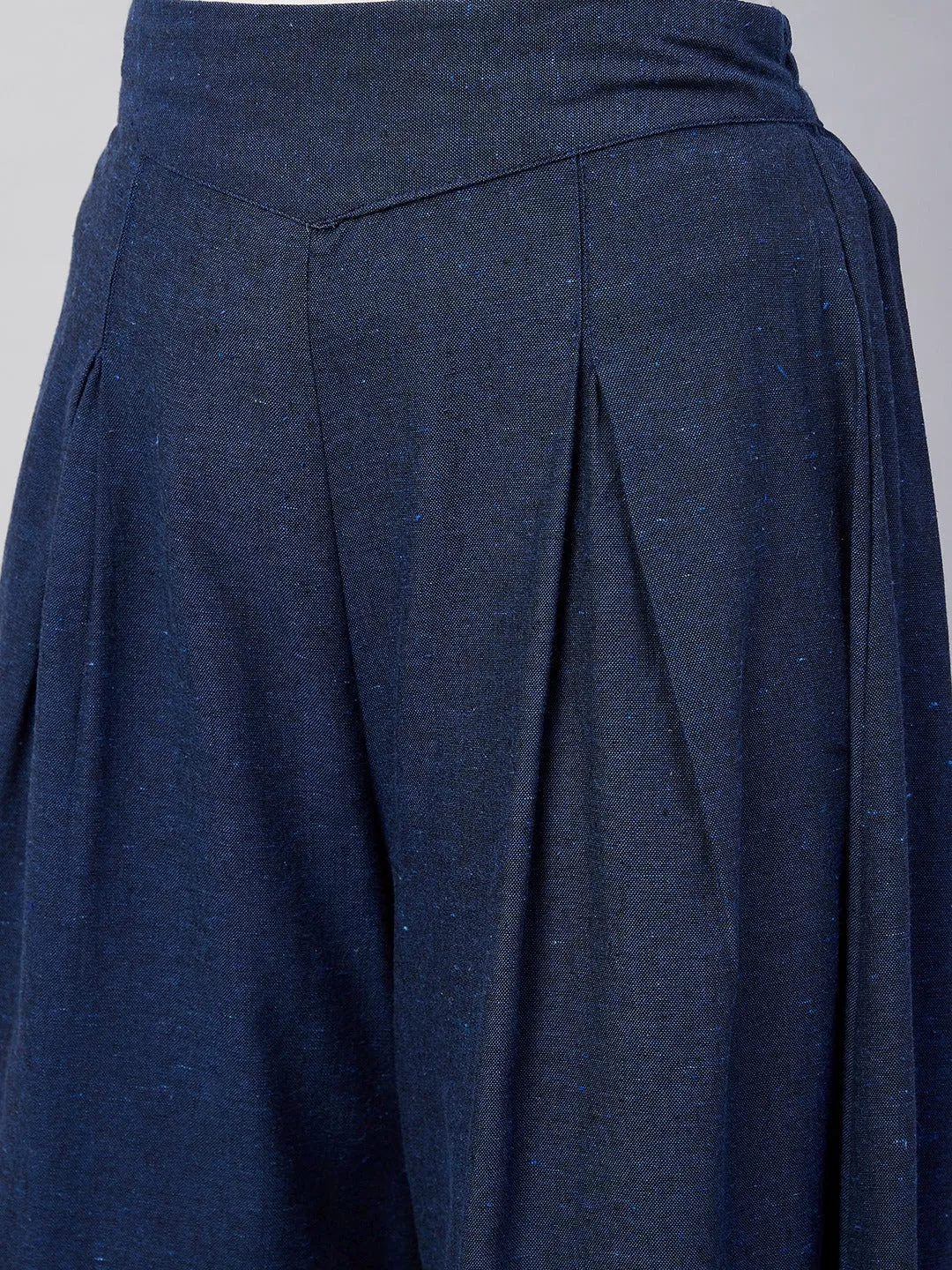 Navy Blue  Handloom Palazzo