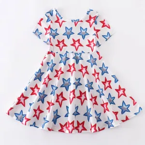 NEW AnnLoren - Girls 3T  4th of July Patriotic Stars Red White & Blue Dress