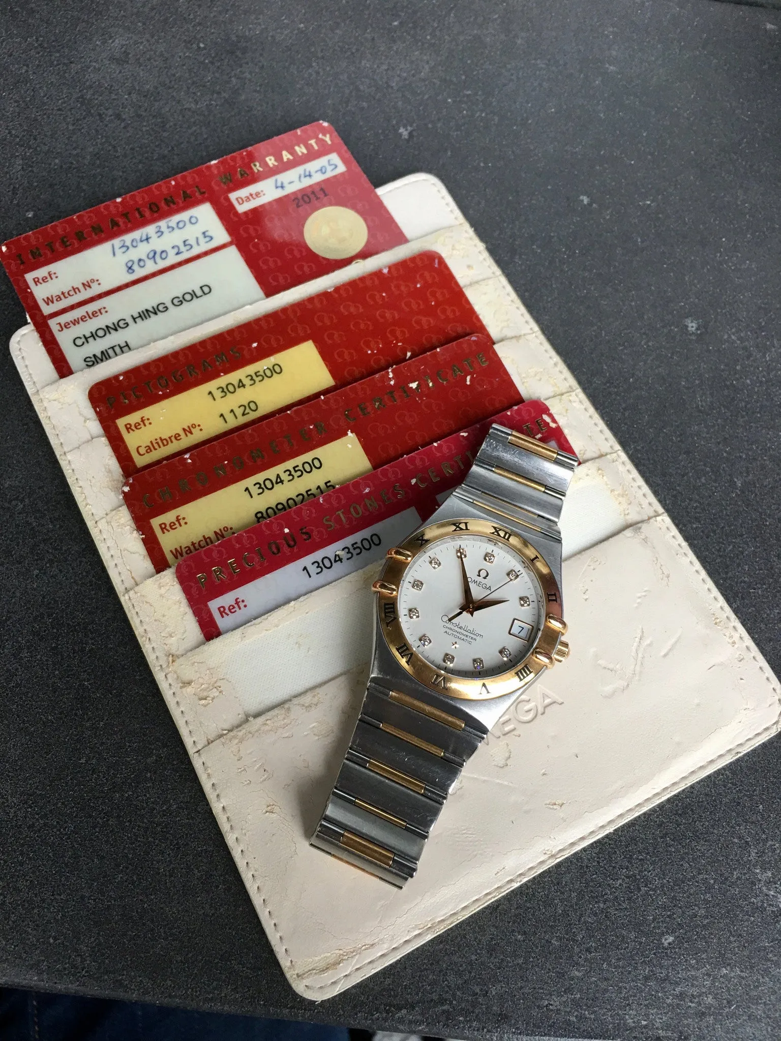 Omega Constellation 50th Anniversary Automatic Diamond 18K Steel Ref 1304.35