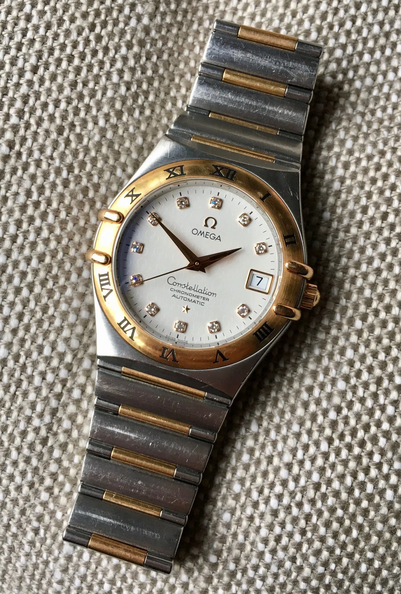 Omega Constellation 50th Anniversary Automatic Diamond 18K Steel Ref 1304.35