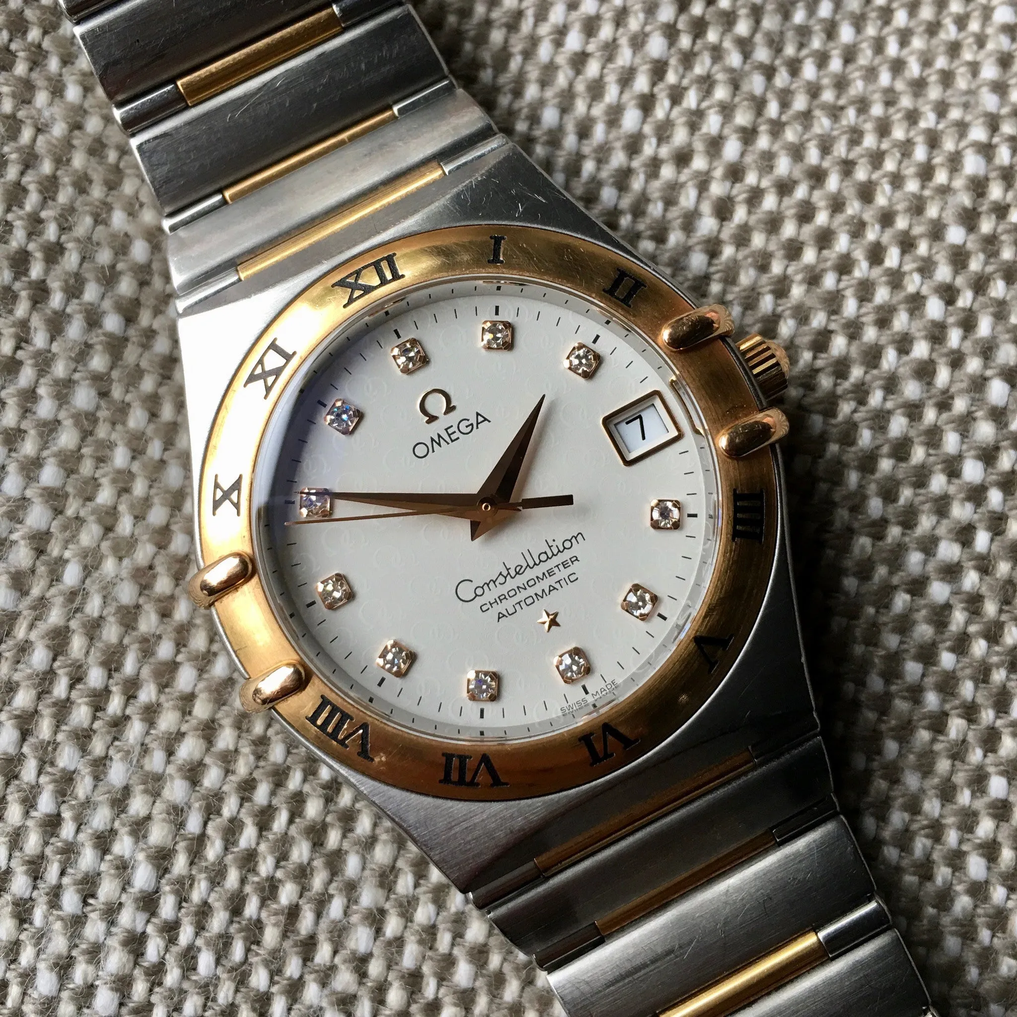 Omega Constellation 50th Anniversary Automatic Diamond 18K Steel Ref 1304.35