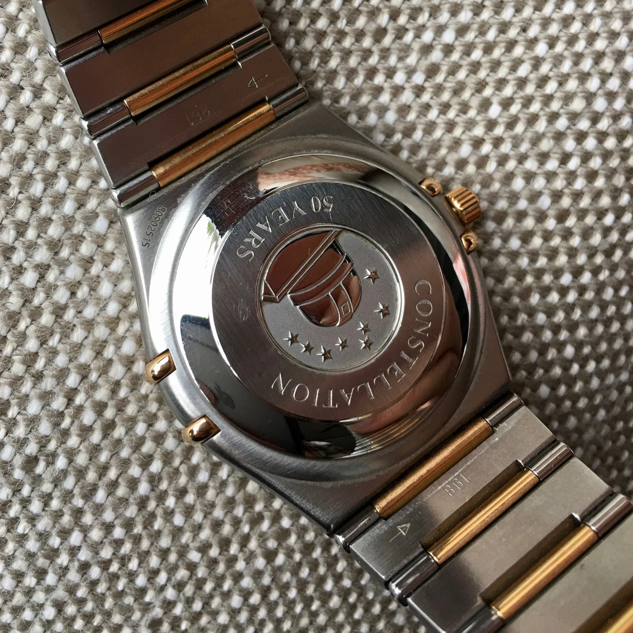 Omega Constellation 50th Anniversary Automatic Diamond 18K Steel Ref 1304.35