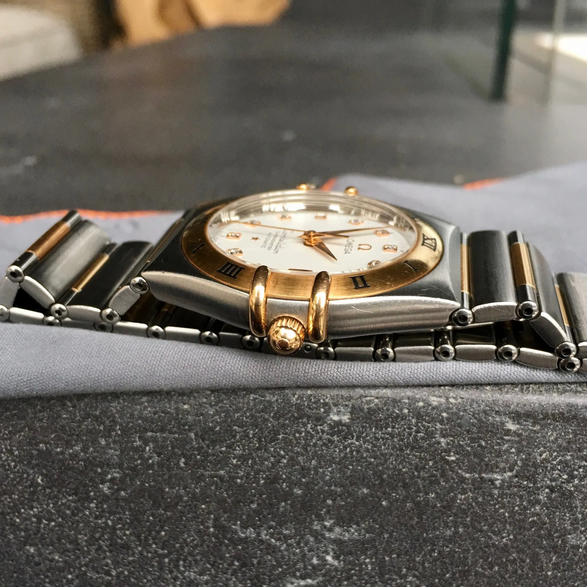 Omega Constellation 50th Anniversary Automatic Diamond 18K Steel Ref 1304.35