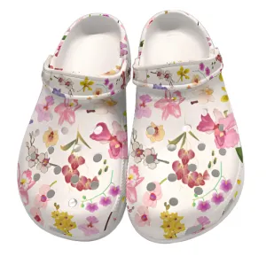 Orchids Graphic Women's Rubber Shoes up to size 12