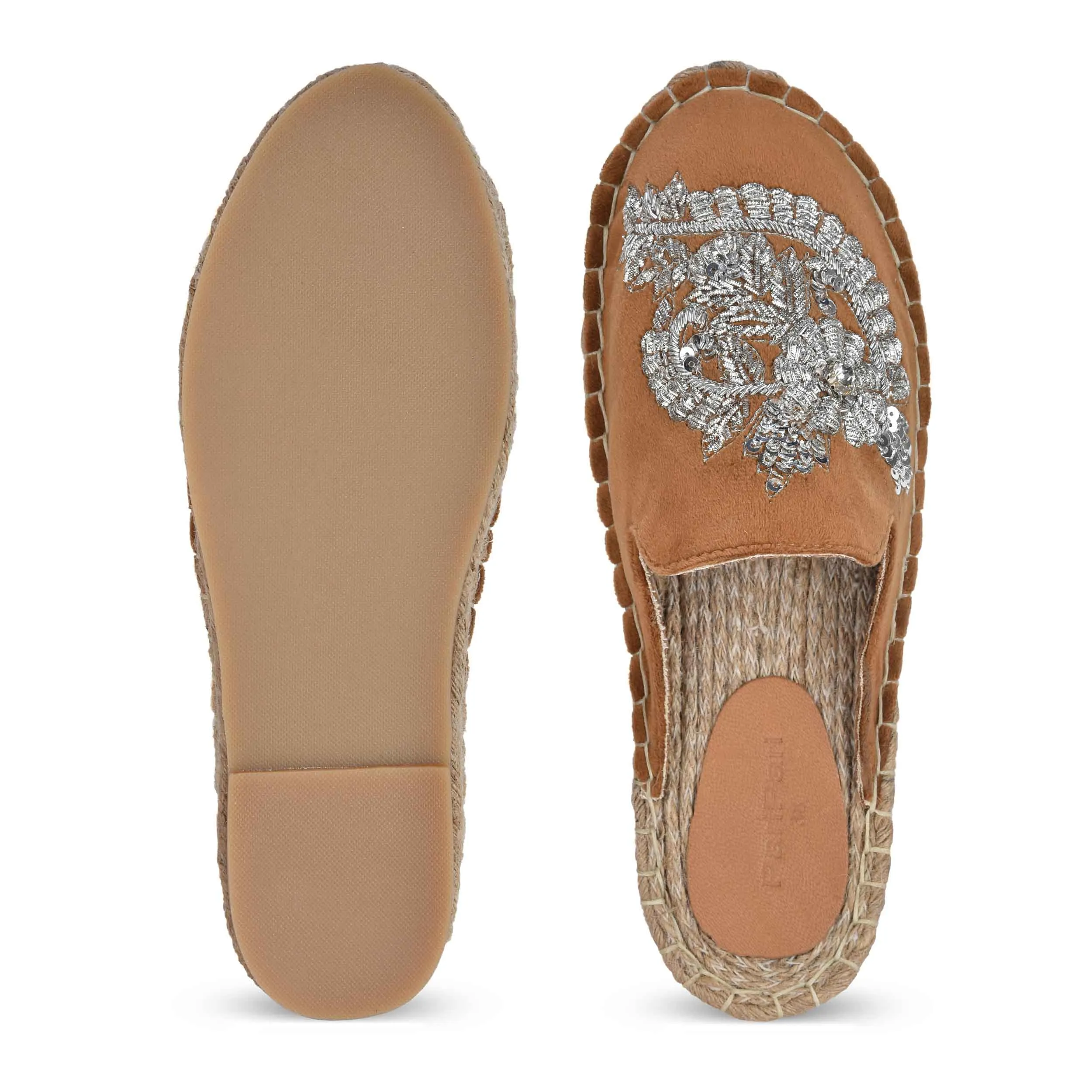Ottoman Tan  Espadrilles Flats