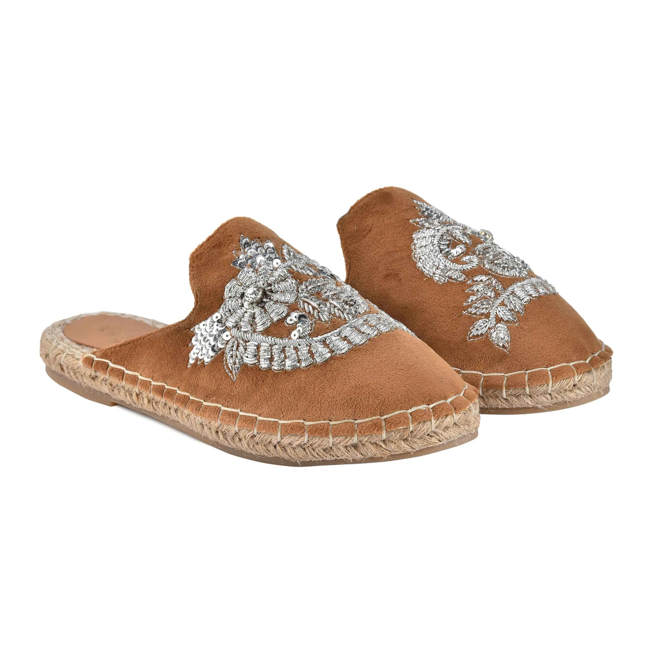 Ottoman Tan  Espadrilles Flats