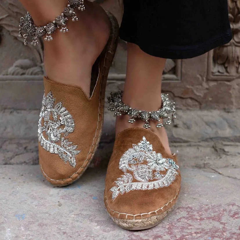 Ottoman Tan  Espadrilles Flats