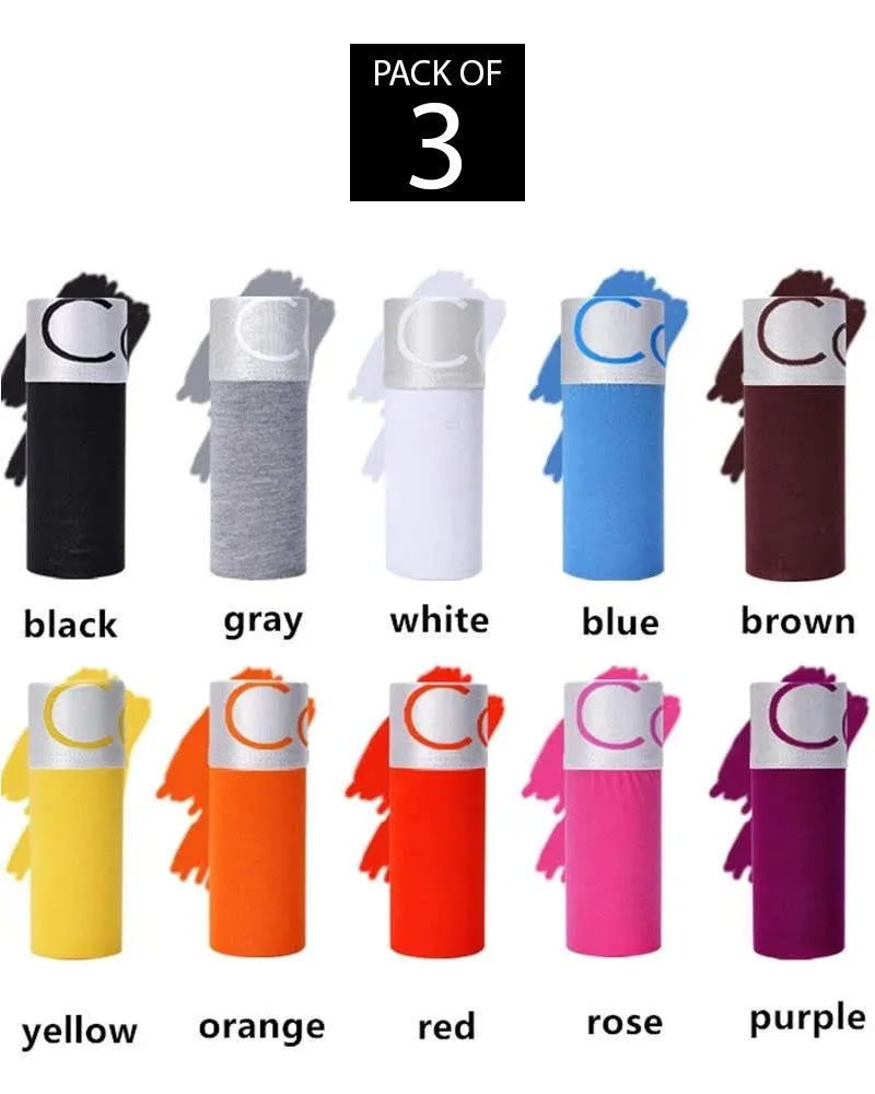 Pack of 3 - Ck Mens Boxers - Colourful - Breathable Mens Boxers