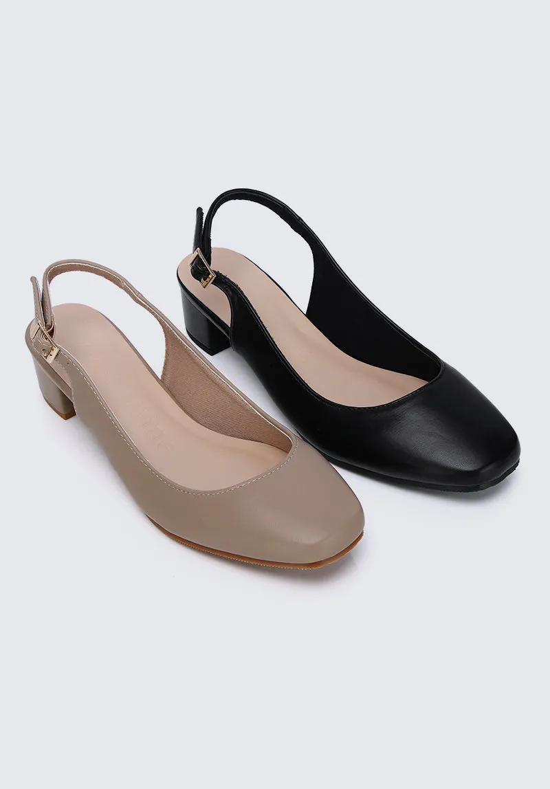 Palmer Comfy Heels In Taupe