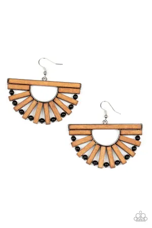 Paparazzi Wooden Wonderland - Wooden Earrings