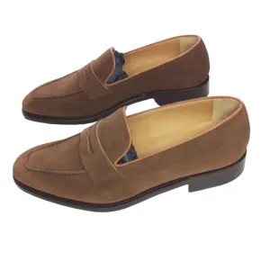Penny Loafer in Medium Brown Suede
