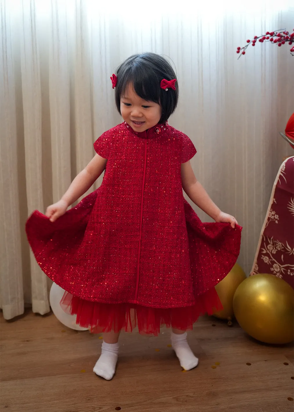Qipology x China Doll Kids Qipao (Red)