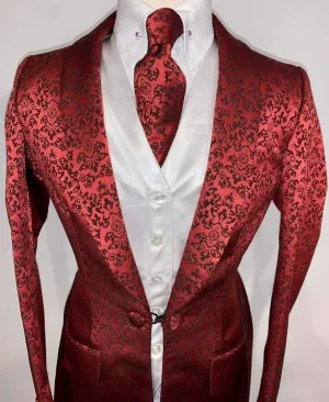 Red Brocade Daycoat