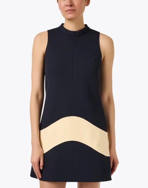 Regata Navy and Beige Shift Dress