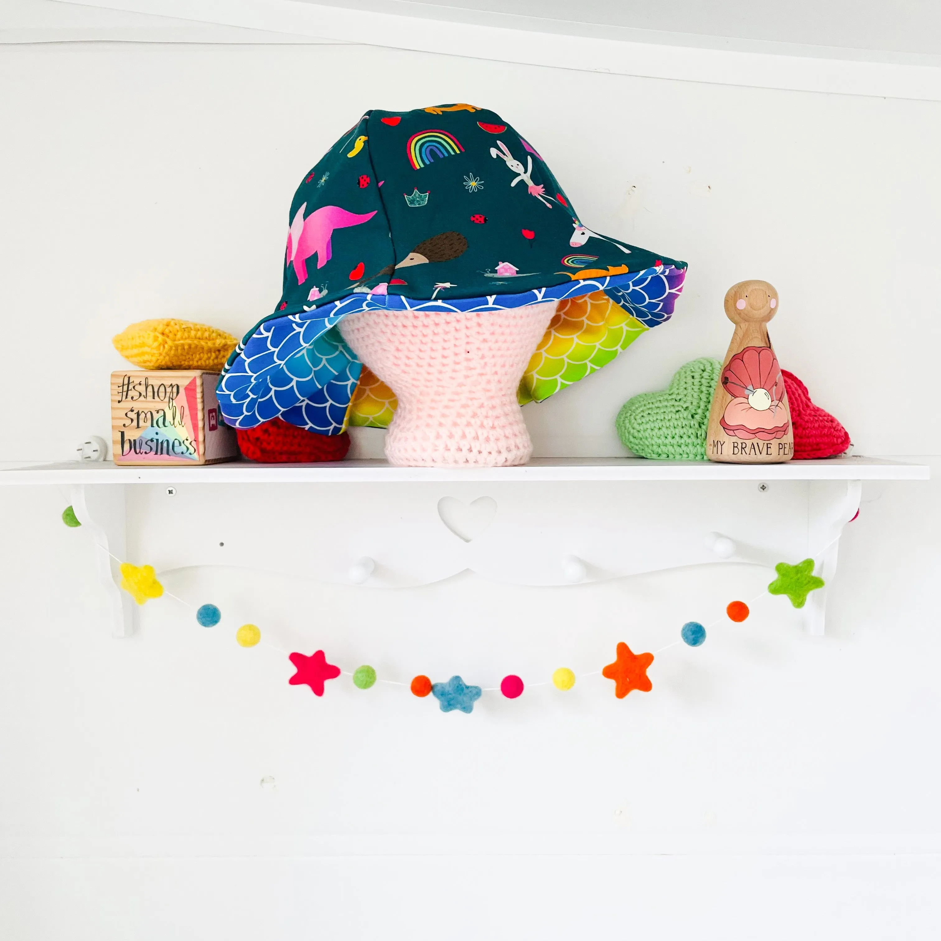 Reversible Ponytail Petal Sun Hats