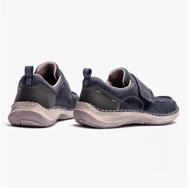 Rieker 03058-14 Mens Touch Fasten Shoes Blue