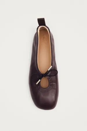Rosalind Brown Leather Ballet Flats