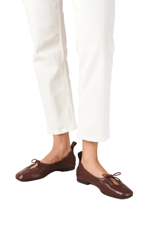 Rosalind Brown Leather Ballet Flats