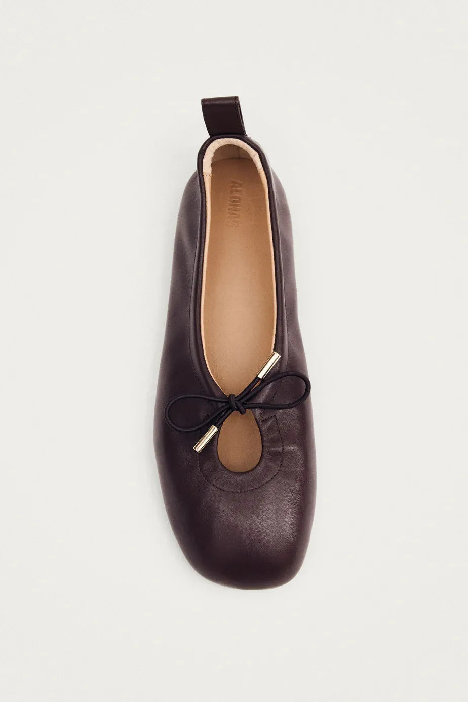 Rosalind Brown Leather Ballet Flats