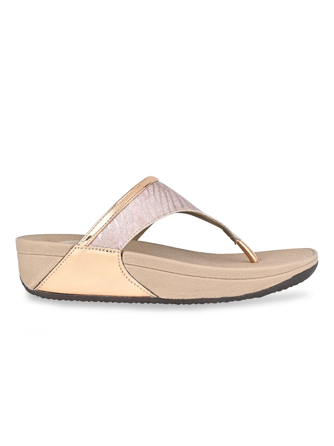 Rose Gold Women Casual Flats