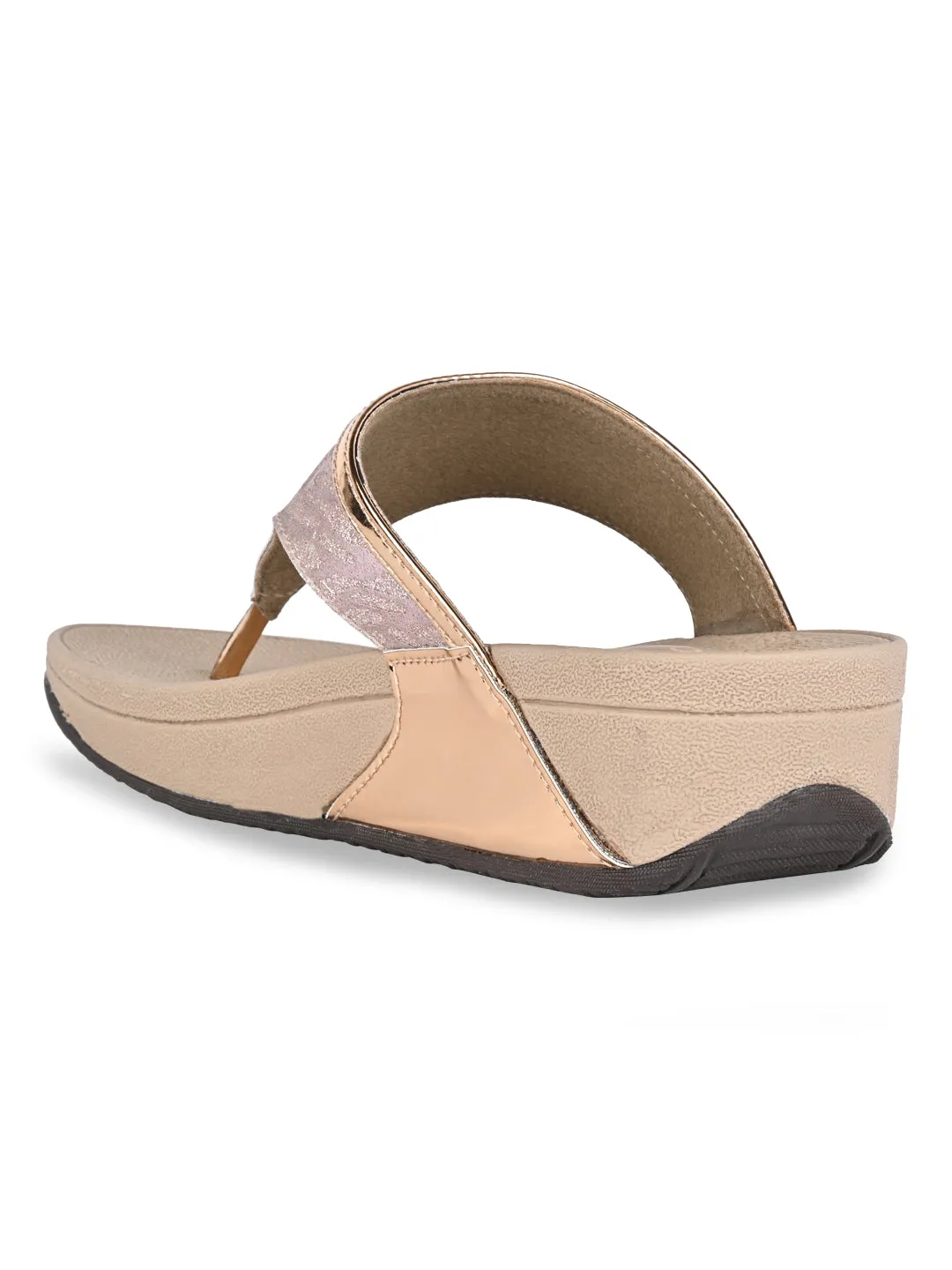 Rose Gold Women Casual Flats