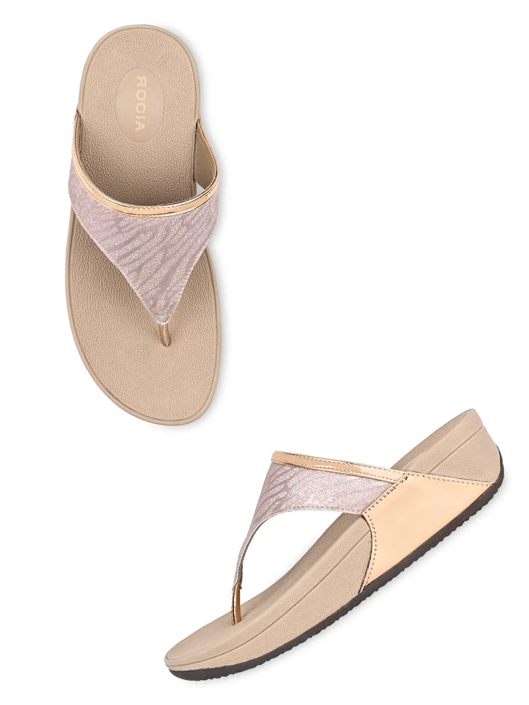 Rose Gold Women Casual Flats