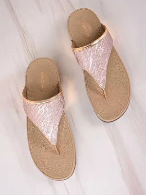 Rose Gold Women Casual Flats