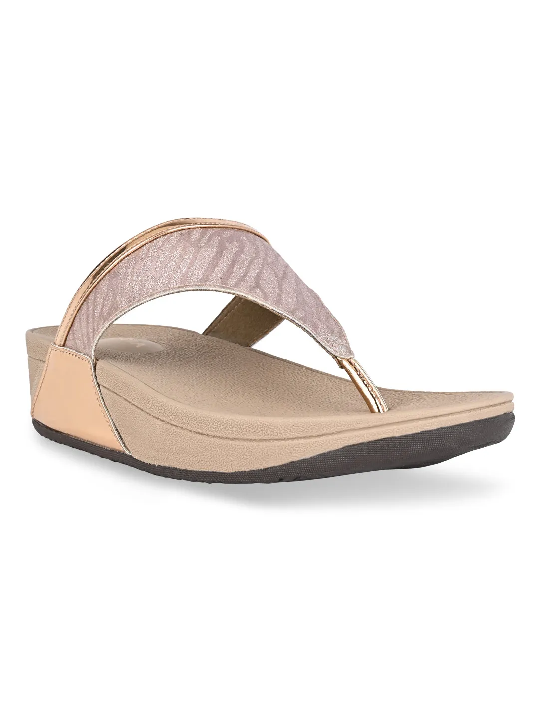 Rose Gold Women Casual Flats